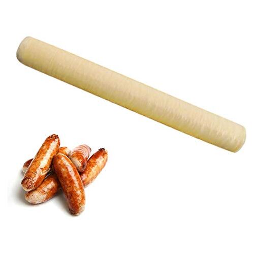 SenhE Sausage Casing, Collagen Sausage Casings Vegan Sausage Casings Smoked Collagen Sausage Casings 14M×26MM for Homemade Sausages Collagen Casing