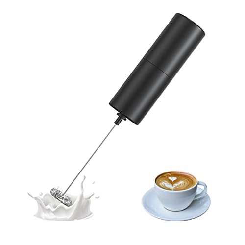 IraXpro Elektrische melkopschuimer staaf, handheld elektrische melkopschuimer, opschuimer 2-AA batterij, 304 roestvrij stalen materiaal, voor koffie, room, eieren slaan