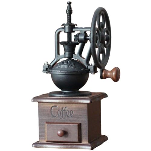 Bemvp Handleiding Koffiemolen Vintage Houten Hand Crank Koffie Molen Retro Koffie Bean Grinder Roterende Graan Hand Koffiemolen voor Espresso Franse Pers