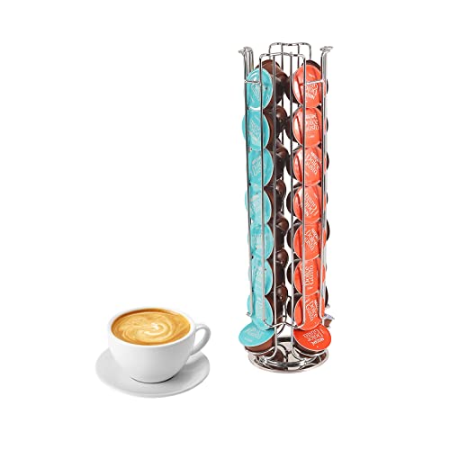 SYSYLY Koffiecapsulestandaarden compatibel met Dolce Gusto Capsules(32 koffiecups),Draaibare koffiecapsulehouder/Capsulestandaard,Organizer voor cups en accessoires