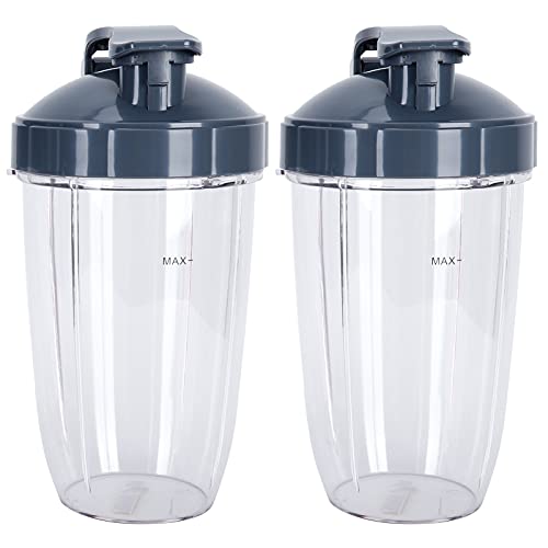 Zerodis 24OZ Juicer Cup Vervanging met Deksel Set Juicer Mixer Deel Juicer Accessoires Fit voor Nutribullet 600 W / 900 W Juicer