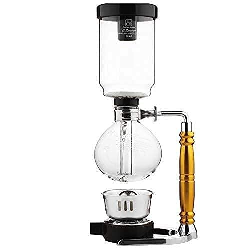 HCPZL Japanse Stijl Sifon Koffiezetapparaat Thee Sifon Pot Vacuüm Koffiezetapparaat Glas Type Koffiemachine Filter-3 Cups