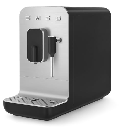 SMEG BCC02BLMEU Compacte volautomatische espressomachine met stoomfunctie, zwart
