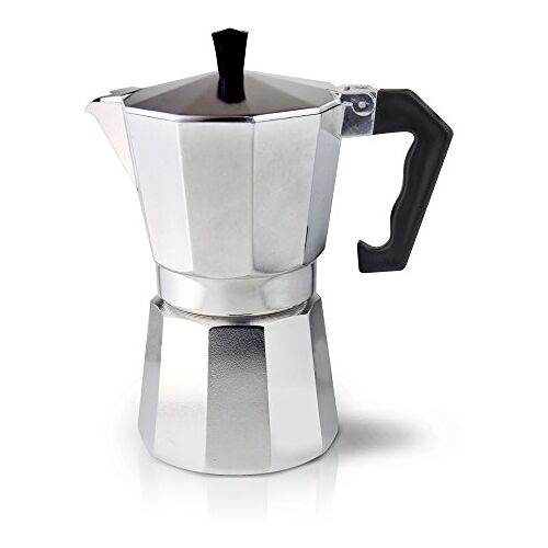 Café Olé Cafe Ole koffiemaker Italiaanse stijl aluminium voor 3 kopjes espresso 3-cup, 120 ml 3 cup (120 ml).