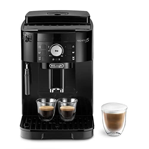 De'Longhi Magnifica S ECAM11.112.B, Volautomatische Espressomachine, Traditioneel Stoompijpje, Geïntegreerde Bonenmaler, 2 One-Touch Recepten, Touch Bedieningspaneel, Instelbare Koffiesterkte, Zwart