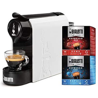 Bialetti Gioia, espressomachine inclusief 32 capsules, werkt uitsluitend met capsules, wit Bialetti Gioia, espressomachine inclusief 32 capsules, werkt uitsluitend met capsules, wit