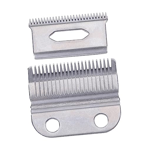 IWOWHERO 2 Sets Elektrische Tondeuses Metalen Haarclipperbladen Haartrimmerbladen Roestvrijstalen Bladen Trimmer Elektrisch Clipper Blade Taperbladen Schaar Roestvrij Staal Baard