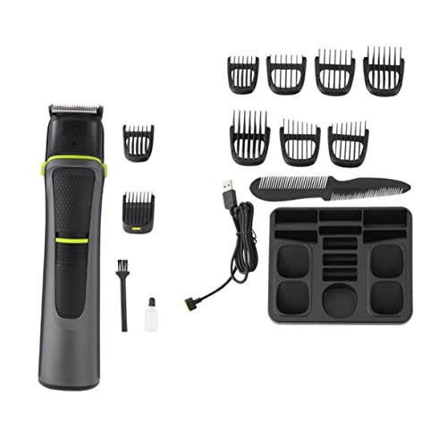 Lurrose 1 Set Tondeuse Set Baard Trimmer Tondeuse Mannen Neus Tondeuse Heren Tondeuses Elektrische Tondeuse Salon Tondeuse Snor Tondeuses Mannen Pakken Roestvrij Staal Haar Combinatie Mens