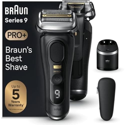 Braun Series 9 Pro+ Elektrisch scheerapparaat, reinigingsstation, Wet & Dry, 9560cc, zwart