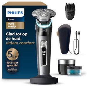 Philips Shaver i9000 Prestige, elektrisch scheerapparaat, nat en droog gebruik, Skin IQ-technologie, Triple Lift & Cut-systeem, roterende DualSteel Precision-mesjes, baardstyler, model XP9202/33 Philips Shaver i9000 Prestige, elektrisch scheerapparaat, nat en droog gebruik, Skin IQ-technologie, Triple Lift & Cut-systeem, roterende DualSteel Precision-mesjes, baardstyler, model XP9202/33