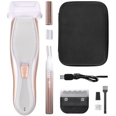Wahl Shave & Smooth, Damesclipper, dames scheerapparaat, 2-in-1 lichaamsverzorgingsapparaat, precisie wenkbrauwvormer, oplaadbaar lichaamsverzorgingsapparaat, comfort en controle Wahl Shave & Smooth, Damesclipper, dames scheerapparaat, 2-in-1 lichaamsverzorgingsapparaat, precisie wenkbrauwvormer, oplaadbaar lichaamsverzorgingsapparaat, comfort en controle