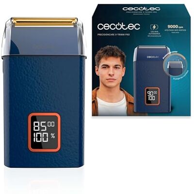 Cecotec Professioneel lamellenscheerapparaat PrecisionCare X-Trimm Shave. Lederen behuizing, 9000RPM motor, 3 snelheden, titanium messen, LED-display, 2 uur looptijd, beschermkap en reistas Cecotec Professioneel lamellenscheerapparaat PrecisionCare X-Trimm Shave. Lederen behuizing, 9000RPM motor, 3 snelheden, titanium messen, LED-display, 2 uur looptijd, beschermkap en reistas