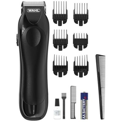 Wahl Mini Pro draadloze tondeuse voor heren, baardtrimmer voor mannen, stoppelsnoeien, op batterijen, licht, verzorgingsset voor mannen, voor mannen Wahl Mini Pro draadloze tondeuse voor heren, baardtrimmer voor mannen, stoppelsnoeien, op batterijen, licht, verzorgingsset voor mannen, voor mannen