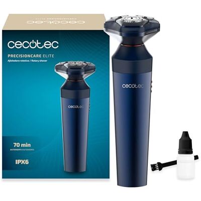 Cecotec PrecisionCare Elite Roterend scheerapparaat, looptijd 70 minuten, roestvrijstalen messen, IPX6 waterdicht, voor dagelijks gebruik of op reis, krachtig en efficiënt, 7200 rpm Cecotec PrecisionCare Elite Roterend scheerapparaat, looptijd 70 minuten, roestvrijstalen messen, IPX6 waterdicht, voor dagelijks gebruik of op reis, krachtig en efficiënt, 7200 rpm