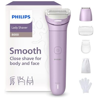 Philips Lady Shaver Series 8000 – Snoerloos, Wet & Dry, Elektrisch Scheerapparaat, Scheersysteem Met 3 Bladen, Flexibel Scheerhoofd, Ledverlichting, Voor Benen, Lichaam & Bikinilijn, Model BRL149/00 Philips Lady Shaver Series 8000 – Snoerloos, Wet & Dry, Elektrisch Scheerapparaat, Scheersysteem Met 3 Bladen, Flexibel Scheerhoofd, Ledverlichting, Voor Benen, Lichaam & Bikinilijn, Model BRL149/00