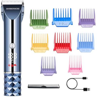 BARBERBOSS Tondeuse voor heren, draadloze baardtrimmer voor mannen, verstelbaar mes en complete verzorgingsset voor mannen, Turbo Speed oplaadbare tondeuse voor heren BARBERBOSS Tondeuse voor heren, draadloze baardtrimmer voor mannen, verstelbaar mes en complete verzorgingsset voor mannen, Turbo Speed oplaadbare tondeuse voor heren