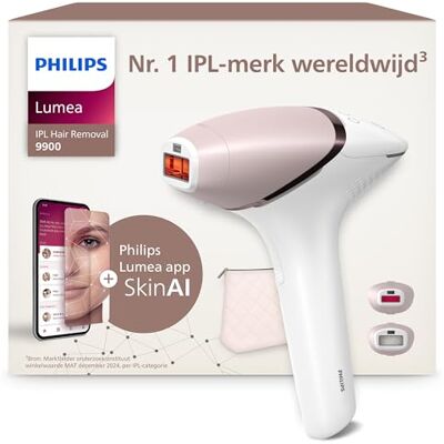 Philips Lumea 9900 Series, IPL Ontharingsapparaat, Laser Ontharing alternatief, SenseIQ en SkinAI Technologie, 2 Attachments voor lichaam en gezicht, BRI950/02 Philips Lumea 9900 Series, IPL Ontharingsapparaat, Laser Ontharing alternatief, SenseIQ en SkinAI Technologie, 2 Attachments voor lichaam en gezicht, BRI950/02