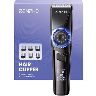 RENPHO Multifunctionele Haartrimmer, Trimmer voor Mannen met een Batterijduur van 180 Minuten, Haartrimmer met Vlijmscherpe Messen, Waterdichte Precisietrimmer voor Thuisgebruik, Kappers, Cadeau Scheerapparaat voor heren met krachtige motor, scherpe mes RENPHO Multifunctionele Haartrimmer, Trimmer voor Mannen met een Batterijduur van 180 Minuten, Haartrimmer met Vlijmscherpe Messen, Waterdichte Precisietrimmer voor Thuisgebruik, Kappers, Cadeau Scheerapparaat voor heren met krachtige motor, scherpe mes