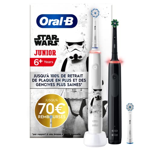 Oral-B Family Edition  Junior Star Wars Elektrische tandenborstelset, set van 2: 1 elektrische  Pro 3 zwart en 1 elektrische tandenborstel