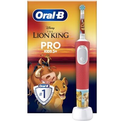 Oral-B Pro Kids König der Löwen Elektrische Zahnbürste/Electric Toothbrush für Kinder ab 3 Jahren, inklusive Sensitiv+ Modus für Zahnpflege, extra weiche Borsten, 1 Aufsteckbürste, 4 Sticker Oral-B Pro Kids König der Löwen Elektrische Zahnbürste/Electric Toothbrush für Kinder ab 3 Jahren, inklusive Sensitiv+ Modus für Zahnpflege, extra weiche Borsten, 1 Aufsteckbürste, 4 Sticker