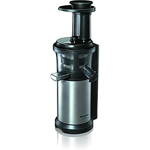 Panasonic MJ-L500S Slow Juicer/sapcentrifuge / 2 inzetstukken voor sappen en diepgevroren ingrediënten/frozen yoghurt/zilver