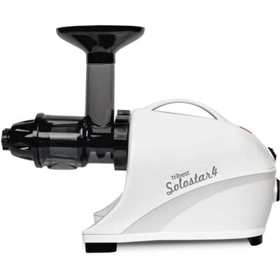 Tribest Solostar 4 Slow Juicer Horizontale sapcentrifuge voor groenten en fruit, 47 omw/min, 120 W, elektrisch juicer wit Tribest Solostar 4 Slow Juicer Horizontale sapcentrifuge voor groenten en fruit, 47 omw/min, 120 W, elektrisch juicer wit