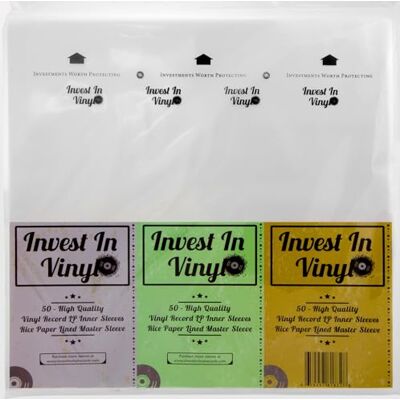 Invest In Vinyl 50 Master Sleeves Rijstpapier Anti Statische LP Binnenmouwen Vinyl Record Mouwen Voorzie uw LP Collectie van de juiste bescherming Invest In Vinyl 50 Master Sleeves Rijstpapier Anti Statische LP Binnenmouwen Vinyl Record Mouwen Voorzie uw LP Collectie van de juiste bescherming