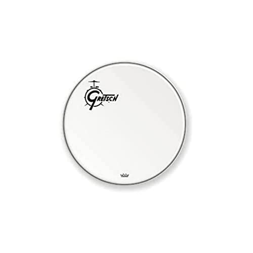 Gretsch Bassdrum head, Bassdrum vel, Ambassador white coated 22'', GRDHCW22O