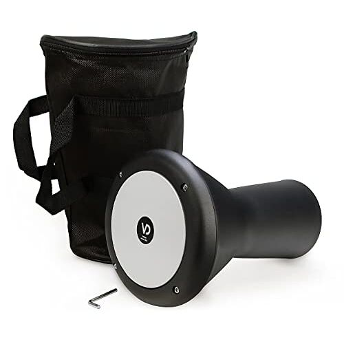 VD Vatan Kleine Darbuka drum Percussion gegoten aluminium zwart mat, 30 cm.