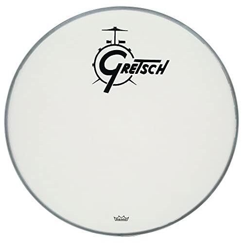 Gretsch Bassdrum head, Bassdrum vel, Ambassador white coated 24'', GRDHCW24