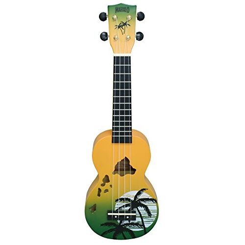 Mahalo Ukeleles  Designer Series Ukelele (MD1HA ppb) Soprano Green Burst