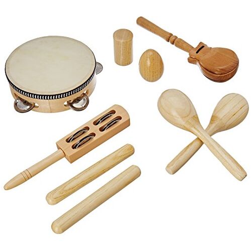 DELSON LT7 Set van 7 slaginstrumenten/percussie-instrumenten, met rugzak