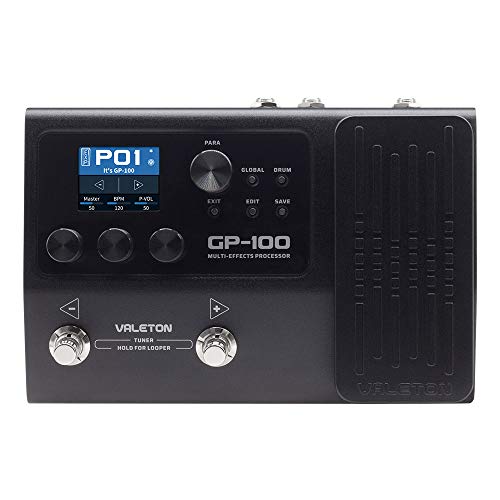 VALETON GP-100 multi-effectprocessor met expressiepedaal, geïntegreerde effecten, looper, versterkermodellering, drumondersteuning IR, OTG voor livestreaming