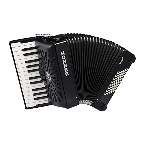 Hohner Accordeons piano-accordeon Chromatico BRAVO II 48 zwart A16522 SILENTKEY