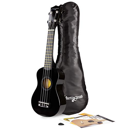 Martin Smith Ukelele Met Ukelele Tas Zwart Design