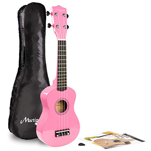 Martin Smith UK-212-PNK-A Ukelele Met Ukelele Tas Roze Design