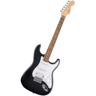 Fender Squier Debut Series HT HSS Stratocaster elektrische gitaar voor beginners met 2 jaar garantie, zwart Elektrische gitaar voor beginners, inclusief gratis online lessen, gemakkelijk te spelen hals, HSS-pick-up Fender Squier Debut Series HT HSS Stratocaster elektrische gitaar voor beginners met 2 jaar garantie, zwart Elektrische gitaar voor beginners, inclusief gratis online lessen, gemakkelijk te spelen hals, HSS-pick-up