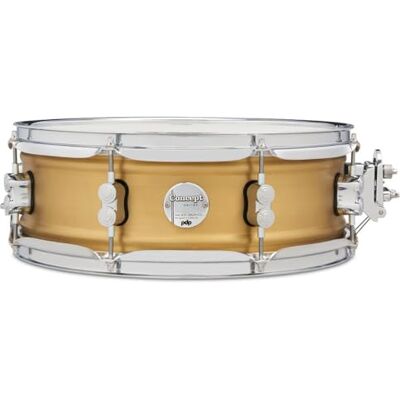 Pacific Drums PDP Concept Series Metal Snare, 14" x 5", 1.2mm Natural Satin Brushed Brass Pacific Drums PDP Concept Series Metal Snare, 14" x 5", 1.2mm Natural Satin Brushed Brass