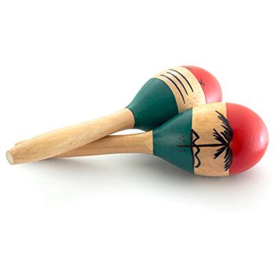 World Rhythm MAR64-NT handgeschilderde houten maracas Kleine natuurlijke maracas voor kinderen, ideaal percussie-instrument voor muzieklessen en speelgroepen. World Rhythm MAR64-NT handgeschilderde houten maracas Kleine natuurlijke maracas voor kinderen, ideaal percussie-instrument voor muzieklessen en speelgroepen.