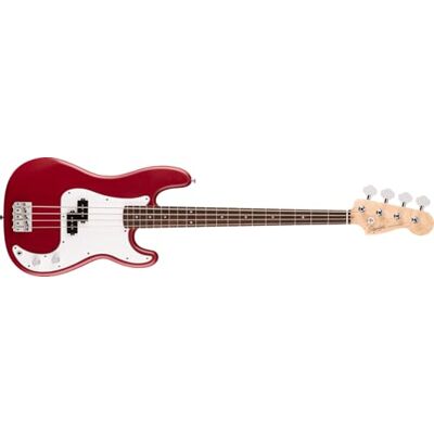 Fender Squier Debut Series Precision Bass Guitar, Beginner Guitar, with 2-Year Warranty, Satin Dakota Red Fender Squier Debut Series Precision Bass Guitar, Beginner Guitar, with 2-Year Warranty, Satin Dakota Red