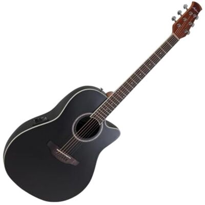 Applause E-Akoestische gitaar Traditional AB24 Mid Cutaway Roundback Lyrachord Body Mid-Depth AP3TP Preamp Top Vuren Black Satin AB24-5S Applause E-Akoestische gitaar Traditional AB24 Mid Cutaway Roundback Lyrachord Body Mid-Depth AP3TP Preamp Top Vuren Black Satin AB24-5S