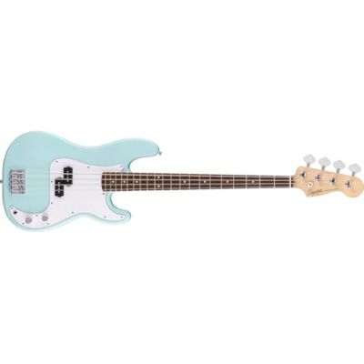 Fender Squier by Debut Collection Precision Bass, Laurel-toetsenbord, wit slagbord, Daphne blauw Fender Squier by Debut Collection Precision Bass, Laurel-toetsenbord, wit slagbord, Daphne blauw