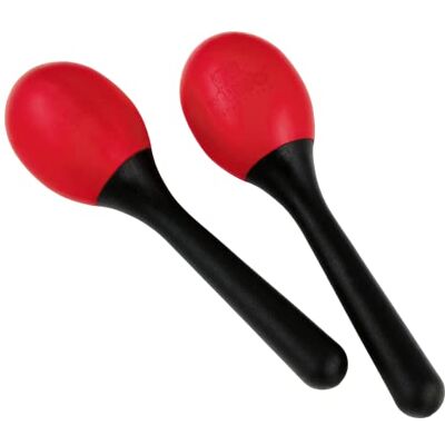 Nino Percussion Small Egg Maracas 1 paar kleine shakers voor kinderen vanaf 3 jaar muziekinstrument kunststof, zwart en rood (NINO569R) Nino Percussion Small Egg Maracas 1 paar kleine shakers voor kinderen vanaf 3 jaar muziekinstrument kunststof, zwart en rood (NINO569R)