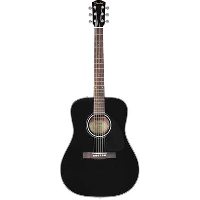 Fender 970110506,CD-60 Dreadnought V3 DS, Walnut Fingerboard, Zwart Fender 970110506,CD-60 Dreadnought V3 DS, Walnut Fingerboard, Zwart