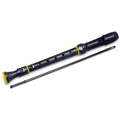 Bontempi GermanTouchFlute blokfluit met Duitse greep, zwart met Duitse greep voor een muziekcirkel naar de Duitse traditie Bontempi GermanTouchFlute blokfluit met Duitse greep, zwart met Duitse greep voor een muziekcirkel naar de Duitse traditie