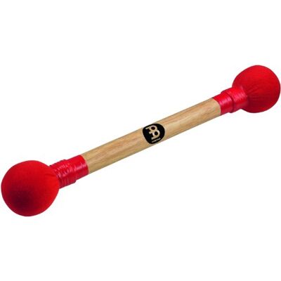 Meinl Percussion SB2-D Double Samba Beater, 40,64 cm (16 inch) lengte, met twee 5,08 cm (2 inch) rode vilten koppen, natuurlijk/rood Meinl Percussion SB2-D Double Samba Beater, 40,64 cm (16 inch) lengte, met twee 5,08 cm (2 inch) rode vilten koppen, natuurlijk/rood