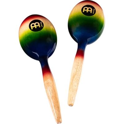 Meinl Percussion Meinl Maracas MWM1MC, Multi-Colour Shaker 2 ovale maraca's, traditioneel, warm geluid, traditioneel formaat, hout Meinl Percussion Meinl Maracas MWM1MC, Multi-Colour Shaker 2 ovale maraca's, traditioneel, warm geluid, traditioneel formaat, hout