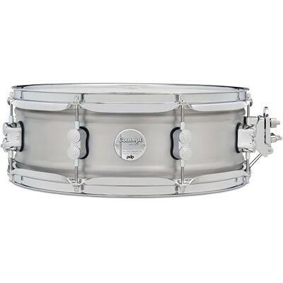 Pacific Drums PDP Concept Series Metal Snare, 14" x 5", 1.2mm Natural Satin Brushed Aluminum Pacific Drums PDP Concept Series Metal Snare, 14" x 5", 1.2mm Natural Satin Brushed Aluminum