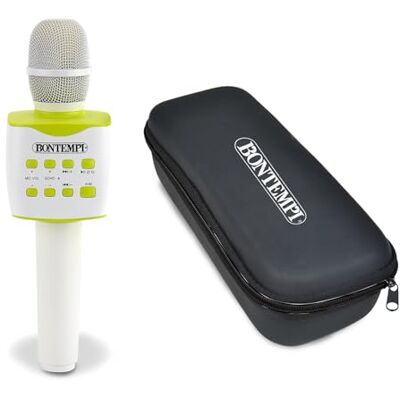 Bontempi Draadloze Microfoon met Hoes en Karaoke Speaker met Verstelbaar Stemveranderend Effect, Volume en Echo 27x7.5x7.5 cm Bontempi Draadloze Microfoon met Hoes en Karaoke Speaker met Verstelbaar Stemveranderend Effect, Volume en Echo 27x7.5x7.5 cm