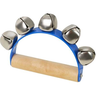 A-Star 5 Bell Jingle Shaking Sleigh Bell Tafelbel met Houten Handvat Blauw A-Star 5 Bell Jingle Shaking Sleigh Bell Tafelbel met Houten Handvat Blauw
